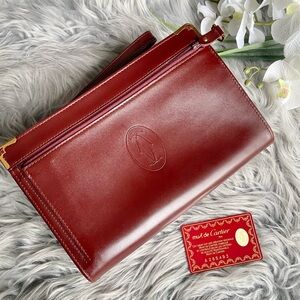 Authentic Cartier vintage wristlet clutch bag